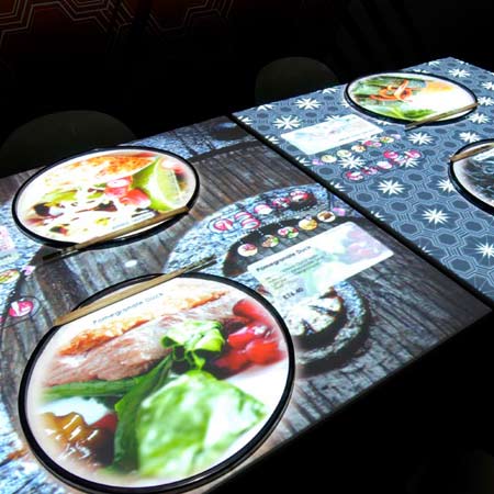 Inamo restaurant E-Table digital dining and interactive menu